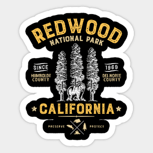 Redwood National Park California Sticker